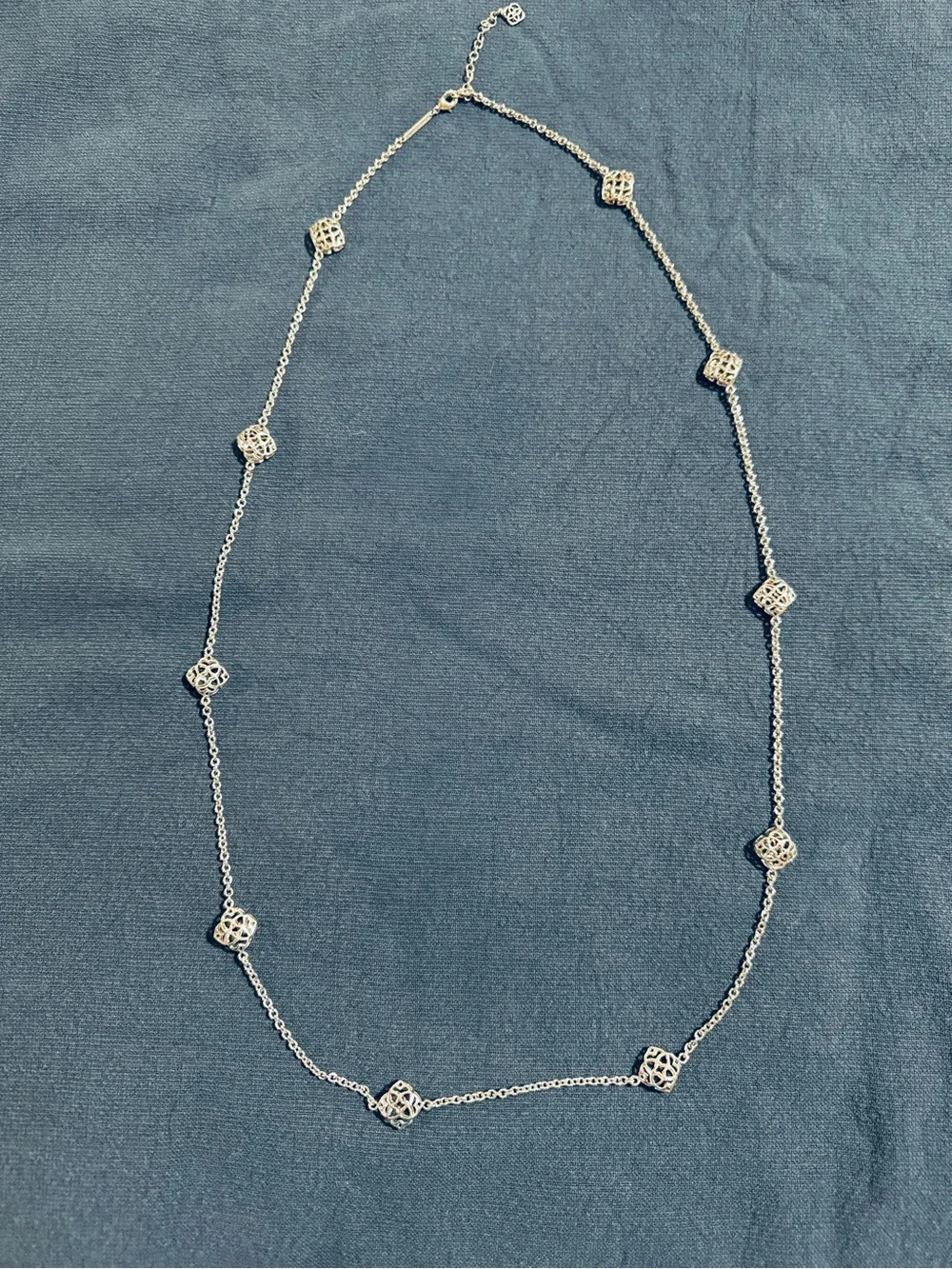 Kendra Scott Silver Necklace with Filigree Beads